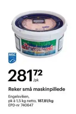 Storcash Reker små maskinpillede Engelsviken, tilbud