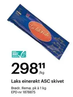 Storcash Laks einerøkt ASC skivet tilbud