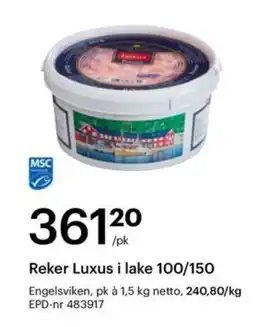 Storcash Reker Luxus i lake 100/150 tilbud
