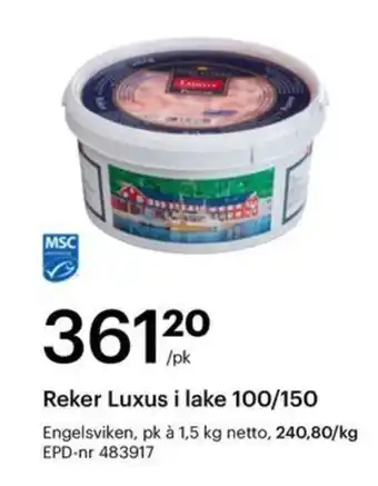 Storcash Reker Luxus i lake 100/150 tilbud