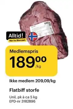Storcash Flatbiff storfe tilbud