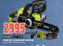 Obs Bygg Ryobi one+ rcs1830-140p motorsag tilbud