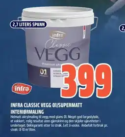 Obs Bygg Infra classic vegg 01/supermatt interiørmaling tilbud
