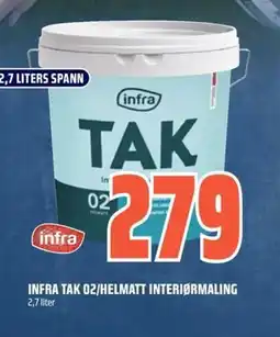 Obs Bygg Infra tak 02/helmatt interiørmaling tilbud