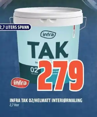 Infra tak 02/helmatt interiørmaling