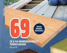 Obs Bygg 26 x 140 varmebehandlet tilbud