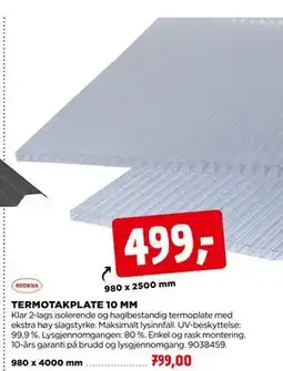 jem & fix TERMOTAKPLATE 10 MM tilbud