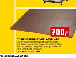 jem & fix TILHENGER RENOVERINGSPLATE tilbud
