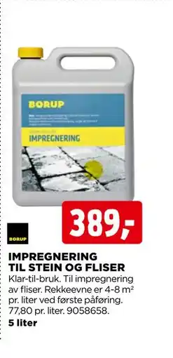 jem & fix IMPREGNERING TIL STEIN OG FLISER tilbud