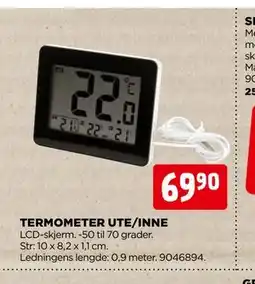 jem & fix TERMOMETER UTE/INNE tilbud