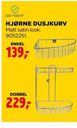 jem & fix HJØRNE DUSJKURV tilbud
