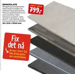 jem & fix BENKEPLATE tilbud