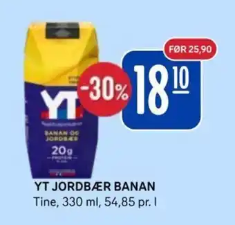 YT JORDBÆR BANAN Tine, 330 ml, 54,85 pr. I
