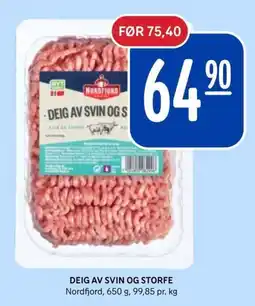 Rema 1000 DEIG AV SVIN OG STORFE tilbud