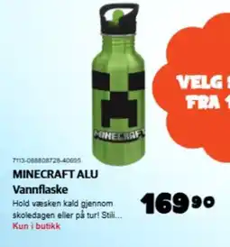 Lekia MINECRAFT ALU Vannflaske tilbud