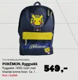 Lekia POKÉMON, Ryggsekk tilbud