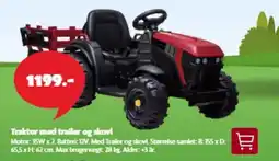 BR Leker Traktor med trailer og skovl tilbud