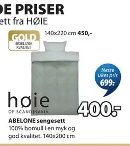 JYSK ABELONE sengesett tilbud