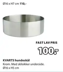 JYSK KVARTS hundeskål tilbud