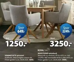 JYSK MARSTRAND spisebord tilbud