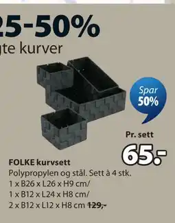 JYSK FOLKE kurvsett tilbud