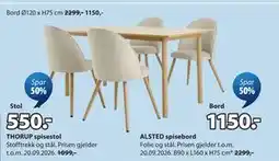 JYSK THORUP spisestol tilbud