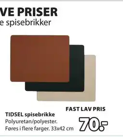 JYSK TIDSEL spisebrikke tilbud