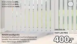 JYSK ROGEN lamellgardin tilbud