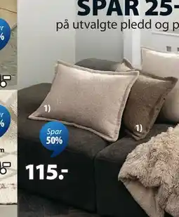 JYSK GULDBLOMME pynteputetrekk tilbud