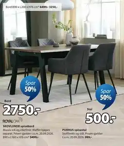 JYSK SKOVLUNDE spisebord tilbud