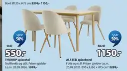 JYSK ALSTED spisebord tilbud
