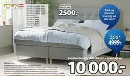 JYSK LYGNA kontinentalseng grå-23 + VOLA overmadrass tilbud