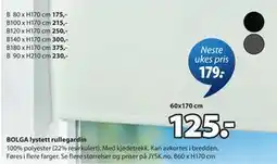JYSK BOLGA lystett rullegardin tilbud
