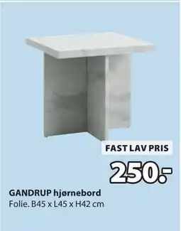 JYSK GANDRUP hjørnebord tilbud