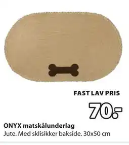 JYSK ONYX matskålunderlag tilbud