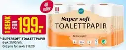 Europris SUPERSOFT TOALETTPAPIR tilbud