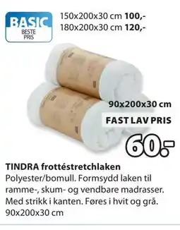 JYSK TINDRA frottéstretchlaken tilbud