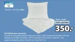 JYSK KVITEGGA dyne-/putesett tilbud