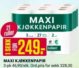 Europris MAXI KJØKKENPAPIR tilbud