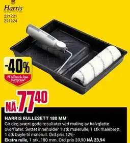 Europris HARRIS RULLESETT 180 MM tilbud