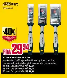 Europris WORK PREMIUM PENSEL tilbud