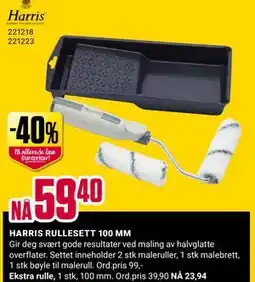 Europris HARRIS RULLESETT 100 MM tilbud