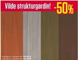 Europris Vilde strukturgardin! tilbud