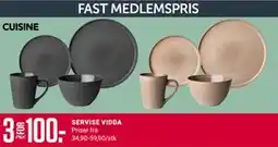 Europris SERVISE VIDDA, Medlemspris tilbud