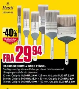 Europris HARRIS SERIOUSLY GOOD PENSEL tilbud