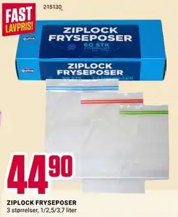 Europris ZIPLOCK FRYSEPOSER tilbud
