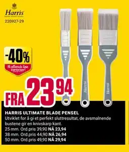 Europris HARRIS ULTIMATE BLADE PENSEL tilbud