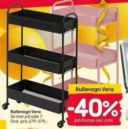 Rusta Rullevogn Vera tilbud