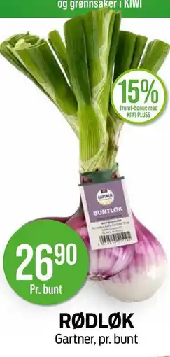 Kiwi RØDLØK tilbud