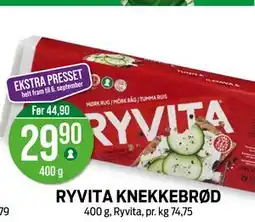 Kiwi RYVITA KNEKKEBRØD tilbud